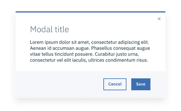 Example of cancel in a modal