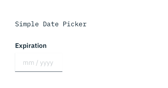 Simple date picker